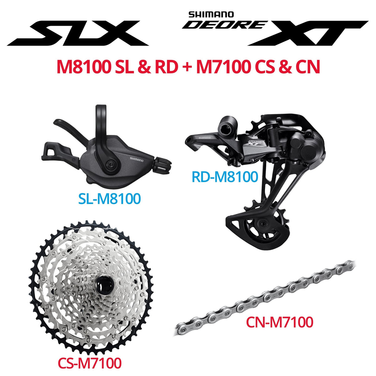 shimano SLX(12s)シフター・RDセット M7100美品 shimano-slx-12-speed-upgrade-