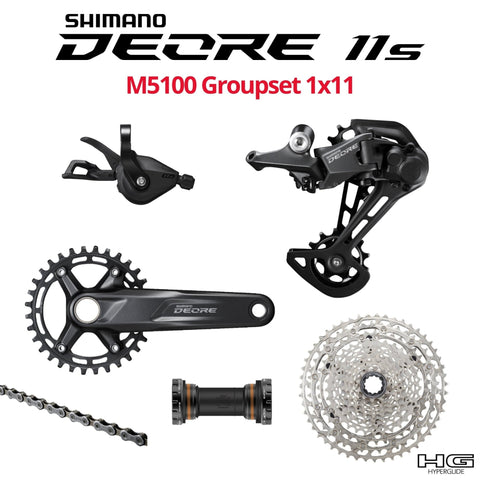 Shimano Deore 11s M5100 Groupset, 1x11, w/ crankset - Bikecomponents.ca