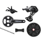 Shimano Deore 12s M6100 Groupset, 1x12, w/ crankset -  HG 9/10/11s Freehub Compatible - Bikecomponents.ca