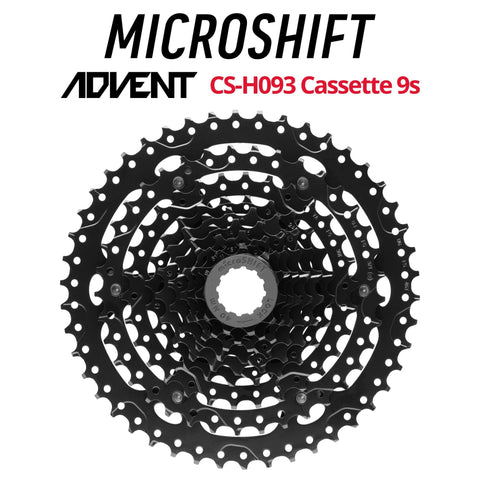 microSHIFT ADVENT CS-H093 9-speed Cassette, HG 9/10/11-speed freehub compatible