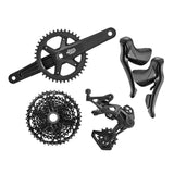 microSHIFT SWORD Black Groupset, 1x9, with Crankset