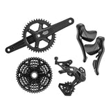 microSHIFT SWORD Black Groupset, 1x9, with Crankset
