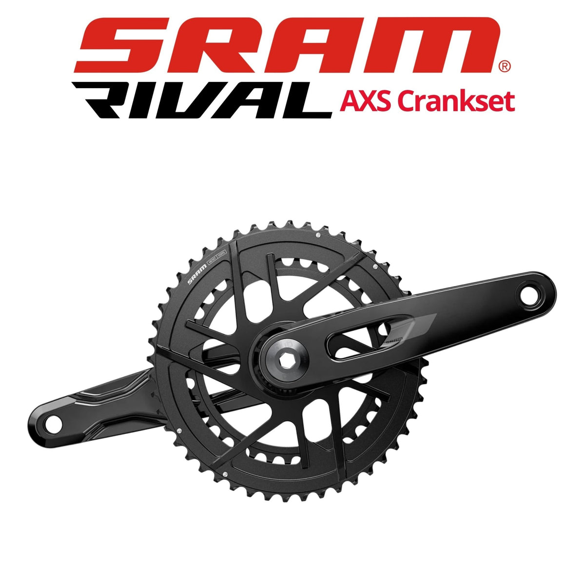 SRAM Rival AXS FC-RIV-E1 2x12 Crankset with Chainrings | Bikecomponents.ca