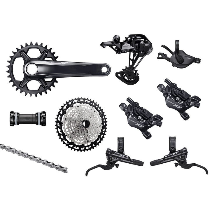 Shimano Deore XT M8100 Groupset, 1x12, w/ crankset & 4-piston brakes - Bikecomponents.ca