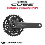 Shimano Cues FC-U6000-2 2x11/10/9-speed Crankset, with Chainrings