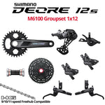 Shimano Deore 12s M6100 Groupset, 1x12, w/ crankset & brakes-  HG 9/10/11s Freehub Compatible - Bikecomponents.ca