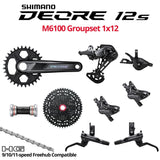 Shimano Deore 12s M6100 Groupset, 1x12, w/ crankset & brakes-  HG 9/10/11s Freehub Compatible - Bikecomponents.ca
