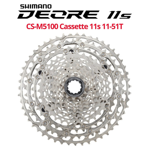 Shimano DEORE 11s CS-M5100 11-speed Cassette, HG 9/10/11-speed freehub compatible - Bikecomponents.ca