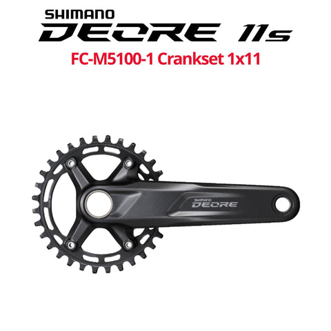 Shimano Deore 11s 1x11-speed Crankset, FC-M5100, with or W/O BB-SM52 Deore Bottom Bracket - Bikecomponents.ca