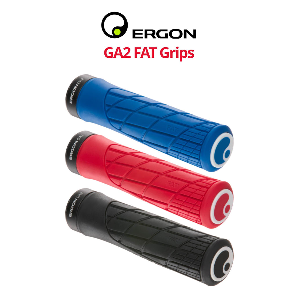 Ergon GA2 Fat Grips – Impugnature Bloccabili Per MTB, Nere, 135mm
