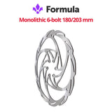 Formula Disc Brake Rotor, Monolithic 6-Bolt - 180mm or 203mm - Bikecomponents.ca