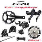 Shimano GRX RX820 Unstoppable Groupset, 1x12, with Crankset & Disc Brakes