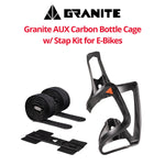 Granite Aux Carbon Bottle Cage with Strap Kit for E-Bike - Bikecomponents.ca