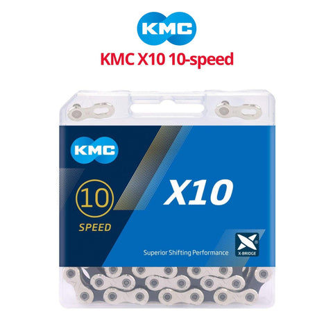 KMC X10 10-speed Chain - Silver/Black - Bikecomponents.ca