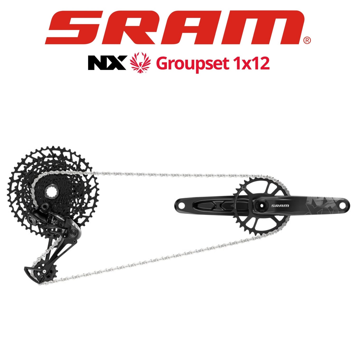 SRAM NX Eagle Groupset, 1x12, with crankset | Bikecomponents.ca