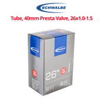 Schwalbe Bicycle Tube with 40mm Presta Valve, 26"x1.5-2.5 - Bikecomponents.ca