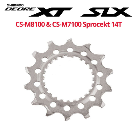 Shimano XT CS-M8100 & SLX CS-M7100 Sprocket 14T (Y0GX14000) - Bikecomponents.ca